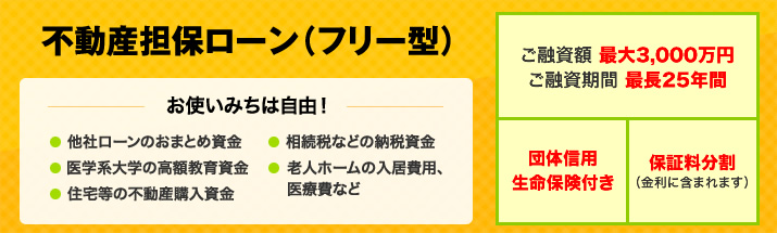 不動産担保ローン（フリー型）