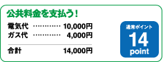 公共料金を支払う！14point